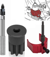 J-42083 Timing Pin + 9U-7227 Injector Height Gauge Tool + Engine Barring Socket