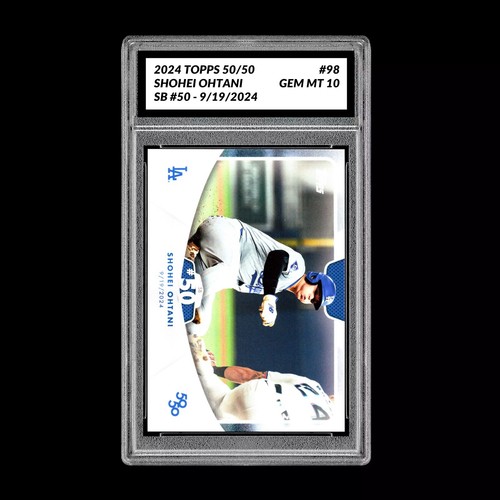 Graded 10 SHOHEI OHTANI SB #50 - 2024 Topps 50/50 Card #98 Dodgers MLB History