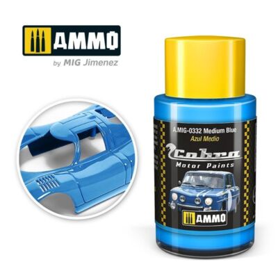 Ammo MIG 0332 - Cobra Motor Medium Blue 30ml - Neu