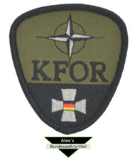 Abzeichen Aufnäher KFOR Nato Stoffabzeichen Stoffaufnäher Patch Uniform Neu