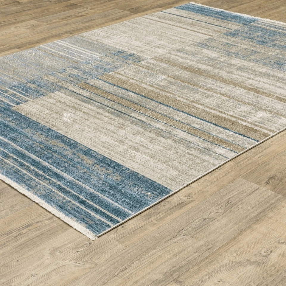 Alfombra Oriental Weavers Bauer 090B2 Informal Azul Clásico Geométrico Estilo Moderno Foto 2 de 2