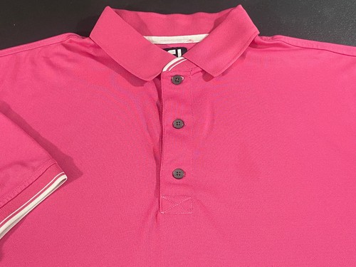 FootJoy Performance Golf Shirt XL Pink Poly Spandex Stretch Dove Canyon GC