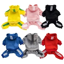 4 Leg Pet Dog Clothes Cat Puppy Coat Sports Hoodies Warm Sweater Jacket Clothing