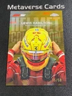 2025 Topps Chrome F1 Helmet Collection Lewis Hamilton /50 Gold Logo Refractor