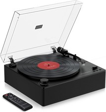 Automatic Record Player, Bluetooth Belt Drive Vinyl Turntable, Magnetic AT-36...