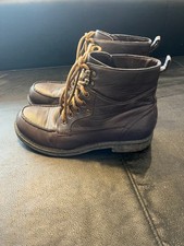 Stivaletti stringati vintage Guess uomo marroni morbidi ecopelle UK 7,5