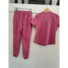 NWOT Fableitcs Womens XS Pink Joggers XS Pink Scrub Top READ
