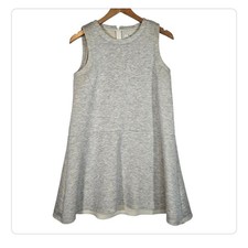 Madewell The Anytime Scuba Dress Sleeveless Heather Gray Casual size M