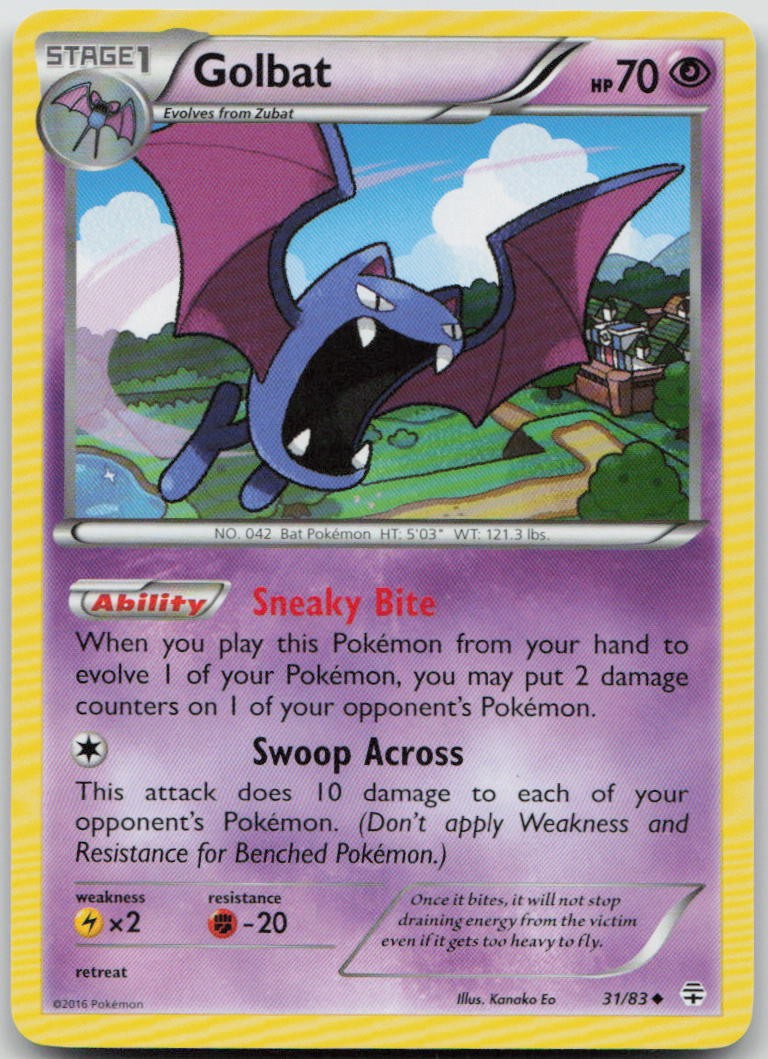 GOLBAT 31/83 UNCOMMON GENERATIONS POKEMON NM/M