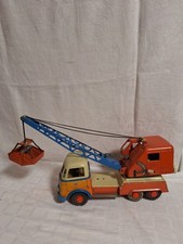 Gama Kranwagen Seilbagger Ladekran LKW Blechspielzeug W. Germany