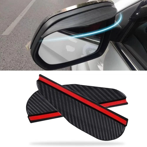 2Pcs Carbon Fiber Side Mirror Rain Visor Guard, Universal for Cars