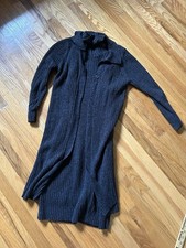 G.A.S. CO 2 PIECE SWEATER DRESS DARK GREY SIZE LARGE L