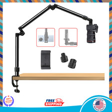 Overhead Camera Mount Desk Stand, Bearing 18Lb, Base Top 360 Adjustable, with