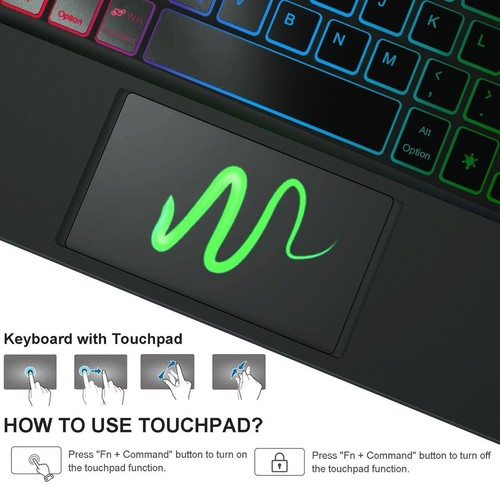 Touchpad Keyboard Case for 13 Inch Microsoft Surface Pro 11 / Pro 10 / Pro 9 - Picture 6 of 7