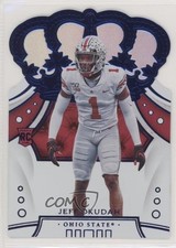 2020 Panini Chronicles Draft Picks Crown Royale Mirror Blue Jeff Okudah #3 f0n