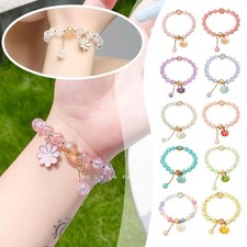 Lovely Daisy Beaded Charm Bracelet For Girls Kid Childrens Gifts Gems L7N6