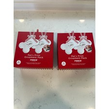 Lot of 2 Reece Studio Pets Print Ornament Pack Dog Paw Print Clay Keepsake Kit