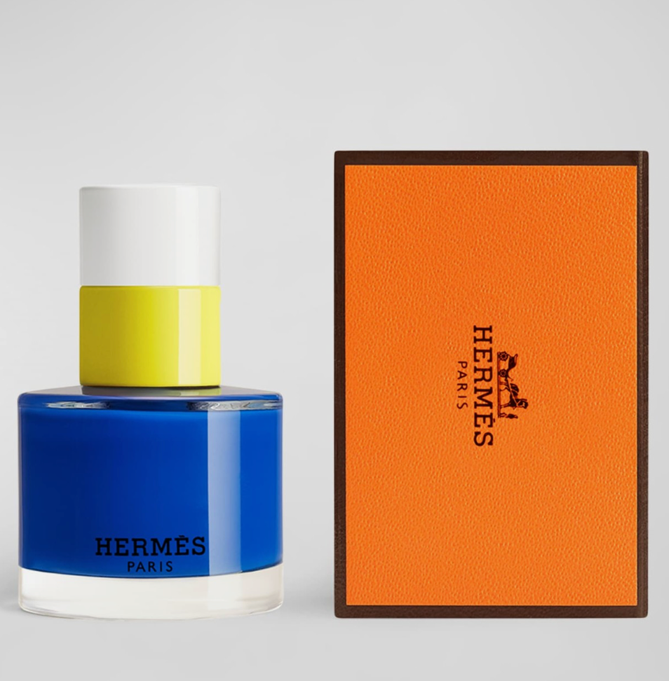 New Hermes Les Mains Nail Enamel 62 Bleu Electrique Limited