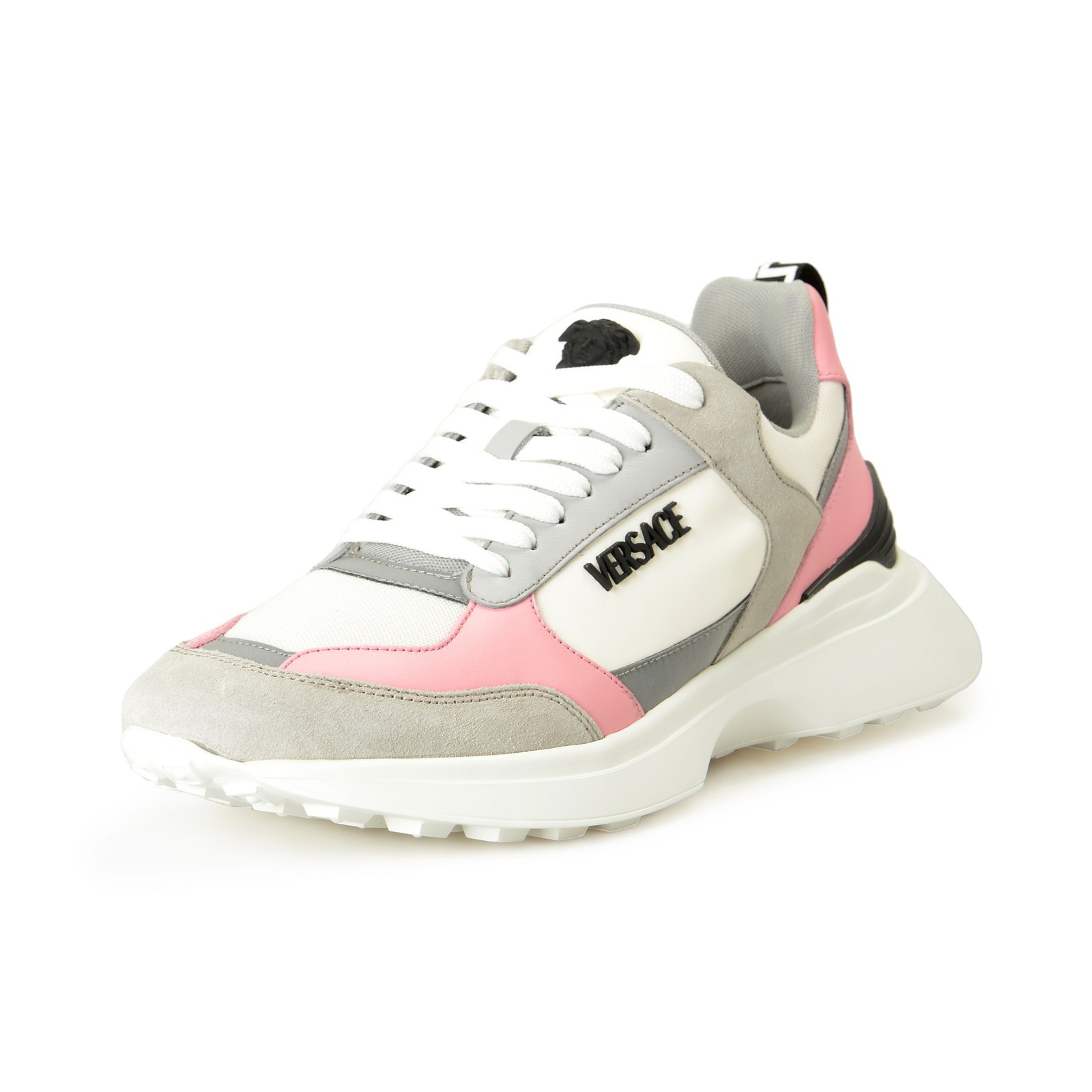 Женские кроссовки с логотипом Versace из ярко-розовой и белой кожи размер US 6 IT 36 92790₽
