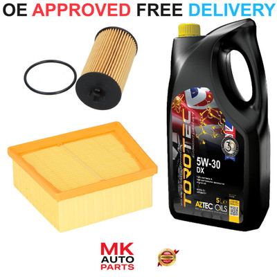 FOR VAUXHALL CORSA D MK3 1.2 1.4 OIL AIR FILTER SERVICE KIT & 5L 5W30 OIL