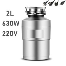 ✅630W Food Waste Disposer 2L Kitchen Garbage Disposal Unit 3200RPM Sink Grinder