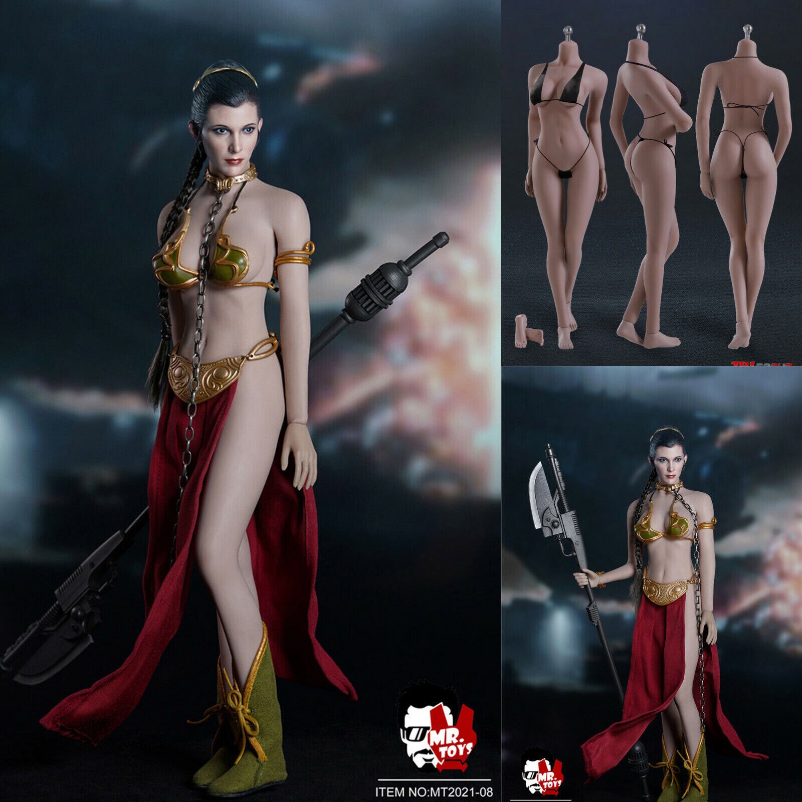 Star Wars Leia Princess 1/6 Action Figure Full Body & Accessories Kits