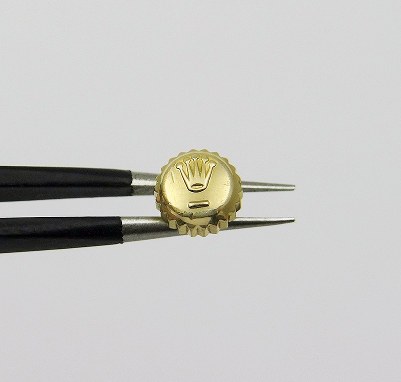 Genuine Rolex B24-600-8 18k Yellow Gold 6mm Winding Crown for Watch Movement