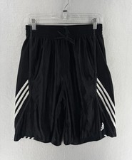 Vintage Adidas Shorts Men s Size Large Black Three Stripes Nylon Shiny Dazzle