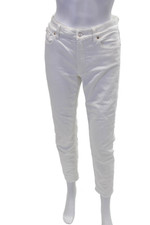 Ralph Lauren Purple Label Womens Cotton Straight Leg Slim Jeans White Size 28
