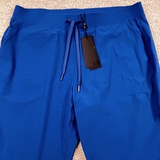 Greyson Phoenix Joggers Pants Women  s Large Blue Pockets Drawstring Yoga Gym NWT