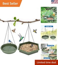 XL Hanging Bird Bath  Feeder Set for Beautiful Outdoor Spaces - Rust Resistant