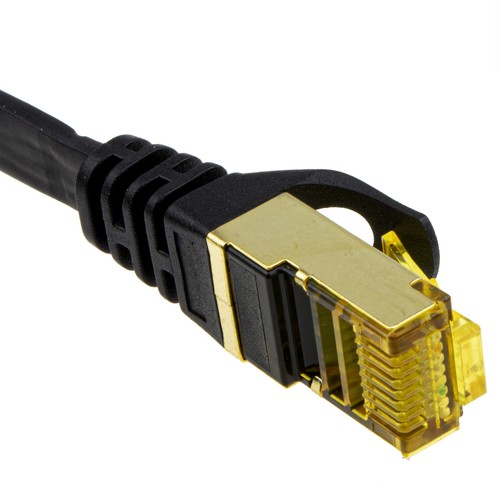 FLAT CAT7 FTP Shielded 600MHz 10Gbps Ethernet LAN High Speed Cable RJ45 Lot GOLD - Afbeelding 4 van 31