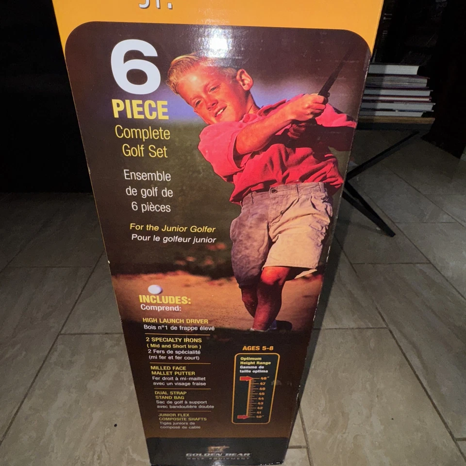 Golden Bear Cub RH Jr Golf Set, 6 Pieces: Short& Mid irons, Driver, Putter & Bag - Image 3 of 4