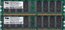 1GB 2x512MB PC3200 PROMOS DDR-400 Ram Memory V826664K24SATG-D3 DDR1 CL3 DIMM Kit