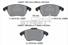 Bremsbeläge VW GOLF V Variant (1K5) 2.5 Baujahr 06/07 – 07/09 kW 110 PS 150