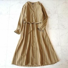 ICHI / ICHI Antigüedades Algodón Camisa Vestido Largo Rayas Exc