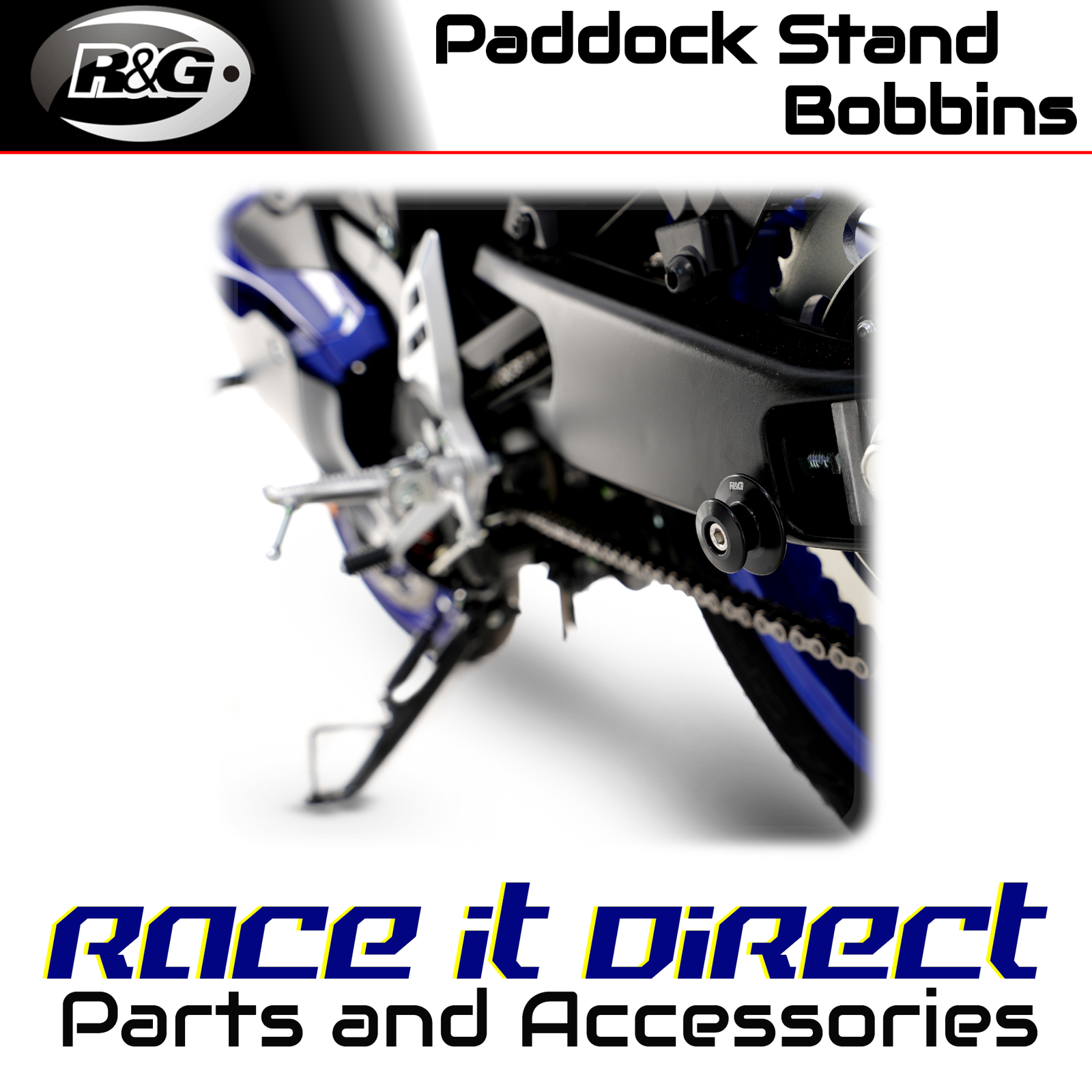 Paddock Stand Bobbins for Bucci BR12GP 2019-2020 M6 Silver Anodised R&G
