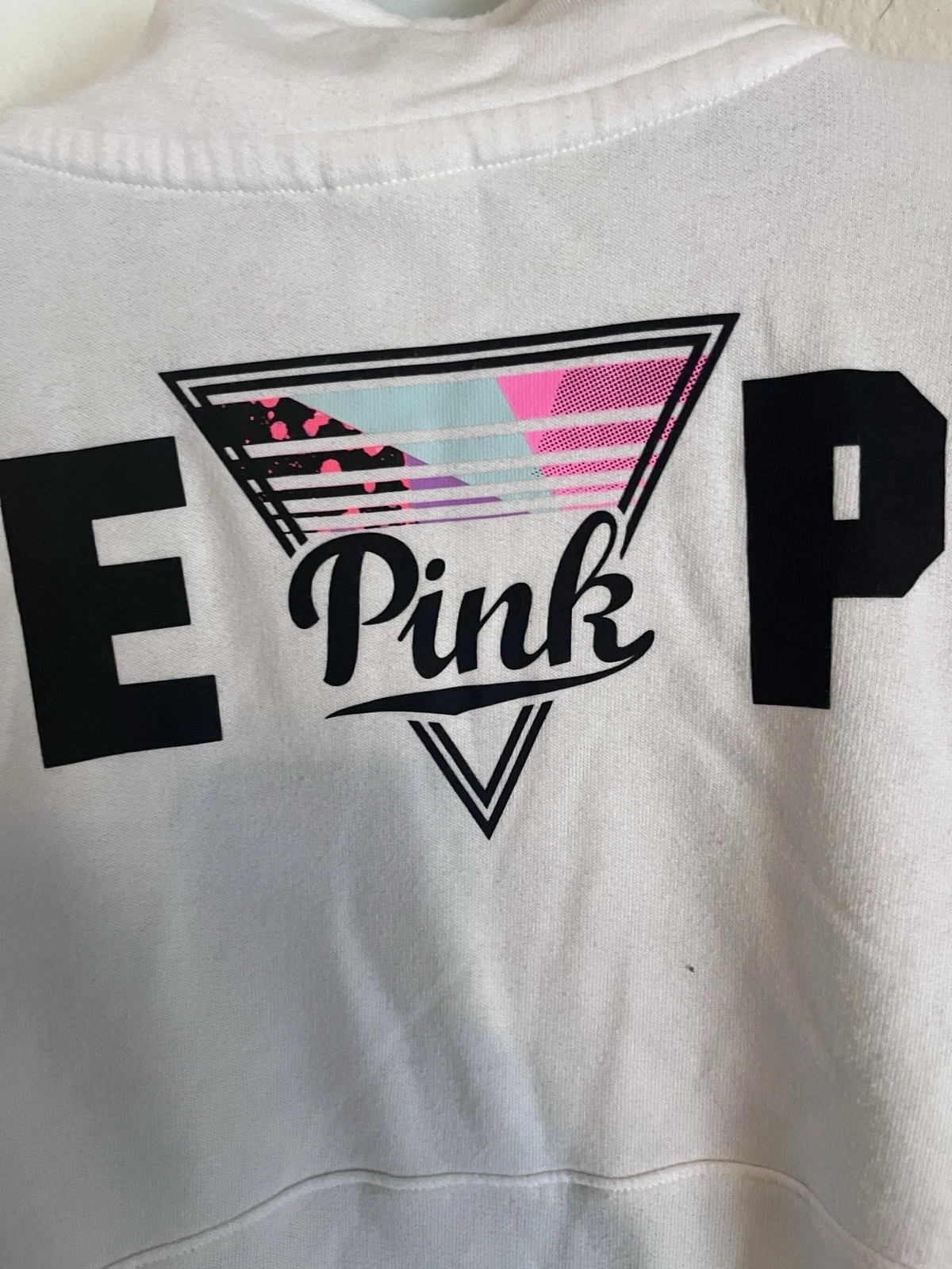 UNDERCOVER Felpa bianca Victoria's Secret con colletto taglia XS