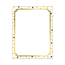 Designer Computer Paper Gold 8.5” x 11” Decorative Printer Paper Stationery 5...