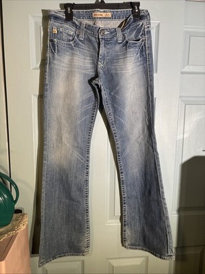 Big Star Sweet Ultra Low Rise Bootcut Jeans Size 31 Y2K Distressed Western