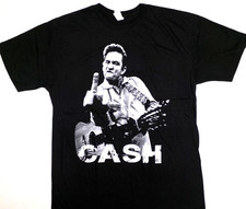 JOHNNY CASH T-shirt Man In Black Country Rock Singer 100% Cotton Tee Men's New