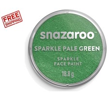 Vibrant Sparkle Pale Green Face Paint - Hypoallergenic 0.66-oz Cream Formula