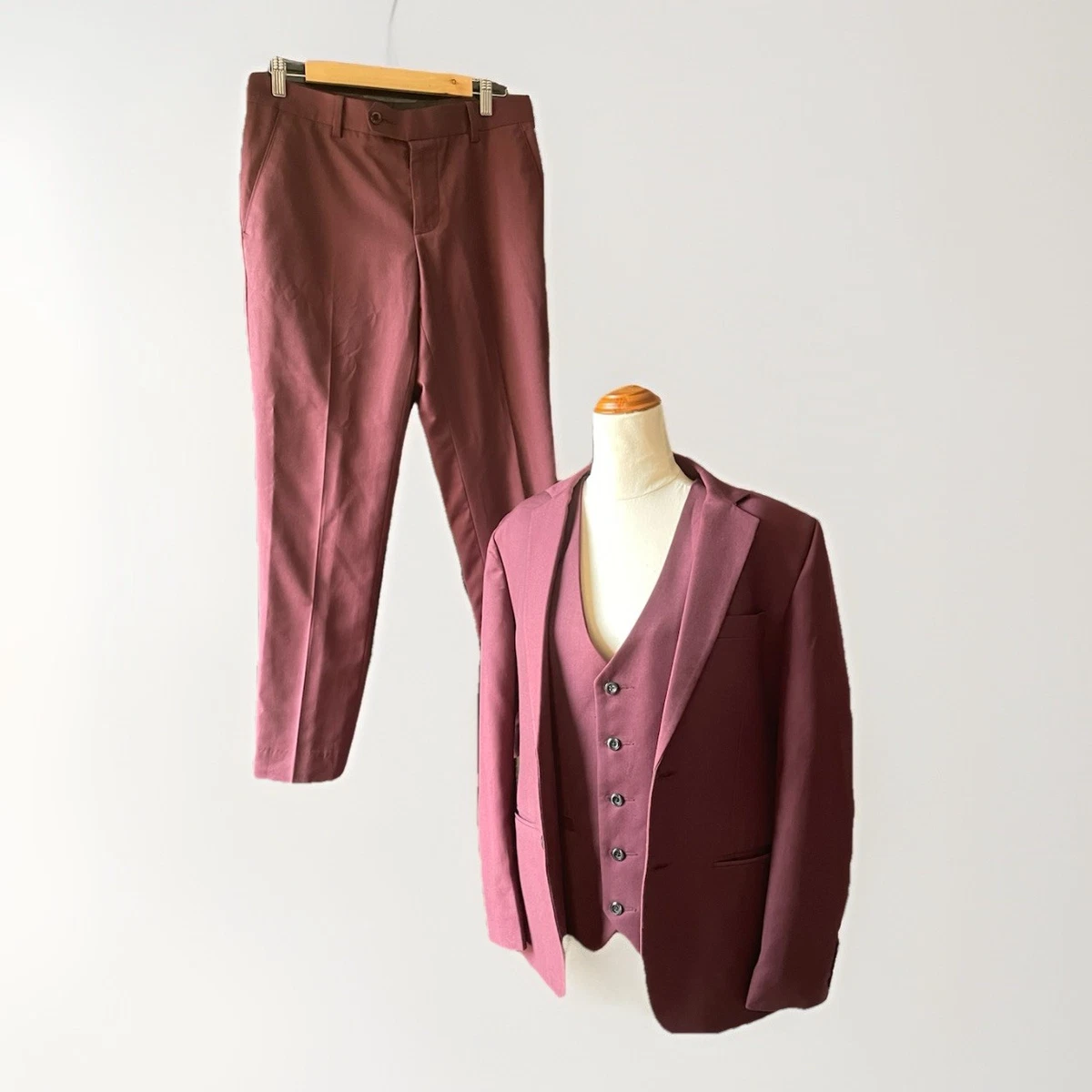 Men’s Three Piece Suit Hand Tailored No Tags Beautifully Made