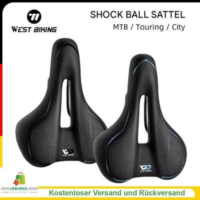 West Biking MTB Fahrradsattel Gel Stoßdämpfer bequem Hohl Design City Trekking