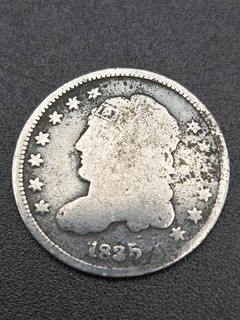 1835 Capped Bust Silver Half Dime 5c
