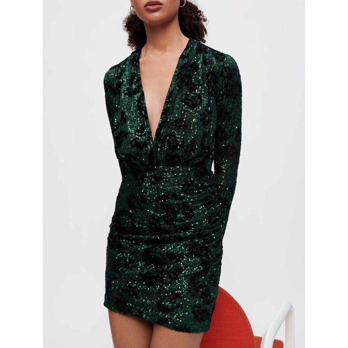 NWT MAJE Sequin-Embellished Flocked Mesh MiniDress Green/Black Sz FR 40/ US L | eBay NWT MAJE Sequin-Embellished Flocked Mesh MiniDress Green/Black Sz FR 40/ US L | eBay