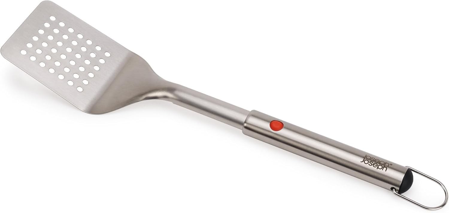 Spatule gril inox Joseph Joseph GrillOut avec repose-ustensile intégré pour barbecue