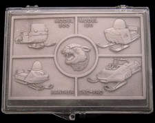 NF09144 NOS in BOX VINTAGE 1977  ARCTIC CAT SNOWMOBILES  PEWTER BELT BUCKLE