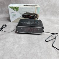 Groov-e Rise Alarm Clock Radio LED Display Dual Alarm Snooze Sleep FM UK Plug