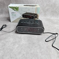 Image of Groov-e Rise Alarm Clock Radio LED Display Dual Alarm Snooze Sleep FM UK Plug